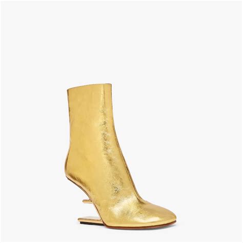 gold fendi heels|fendi heeled boots.